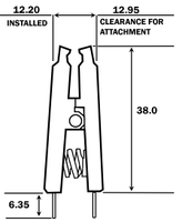 DIL Test Clip Drawing - Side